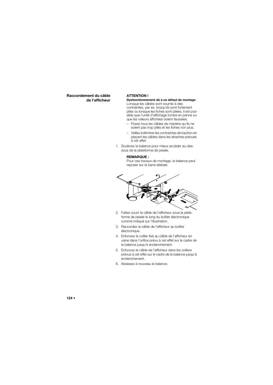 Raccordement du câble de l'afficheur | Seca 665 User Manual | Page 124 / 377