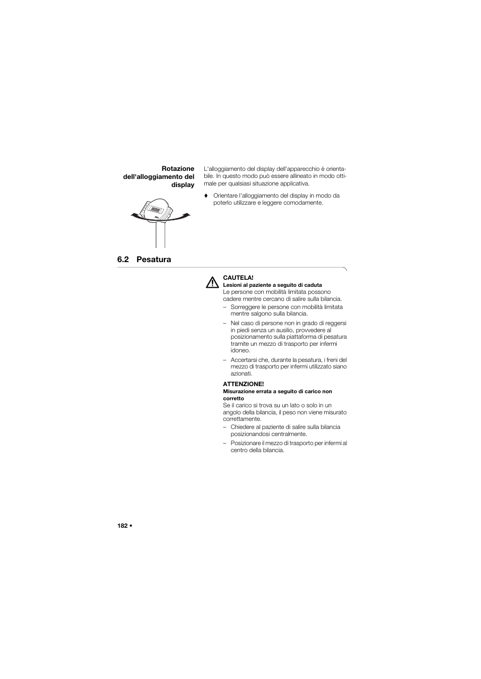 Rotazione dell'alloggiamento del display, 2 pesatura | Seca 665 User Manual | Page 182 / 377