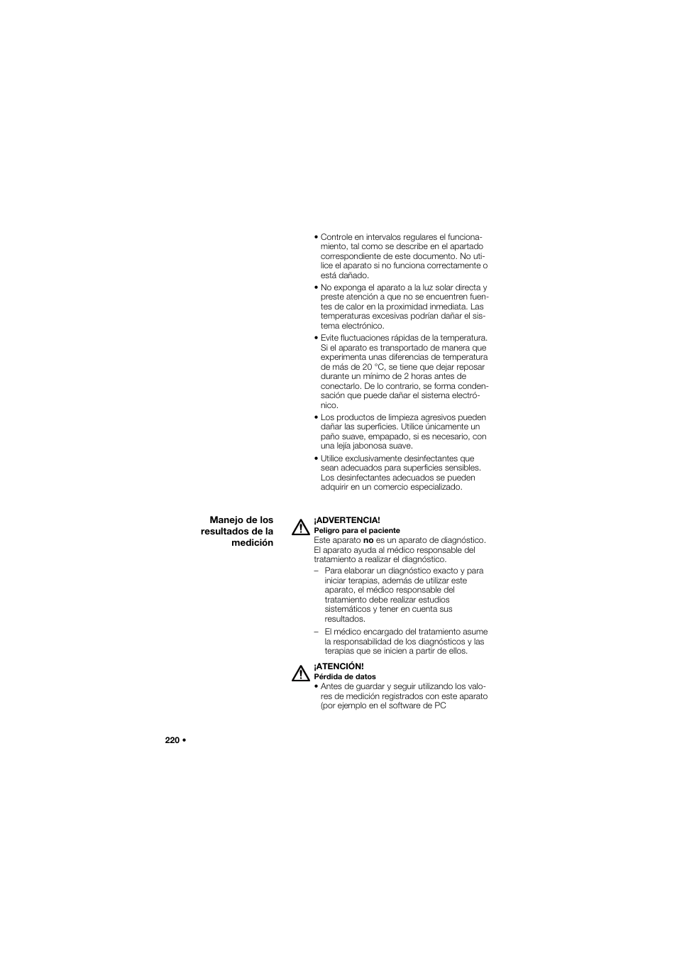 Manejo de los resultados de la medición | Seca 665 User Manual | Page 220 / 377