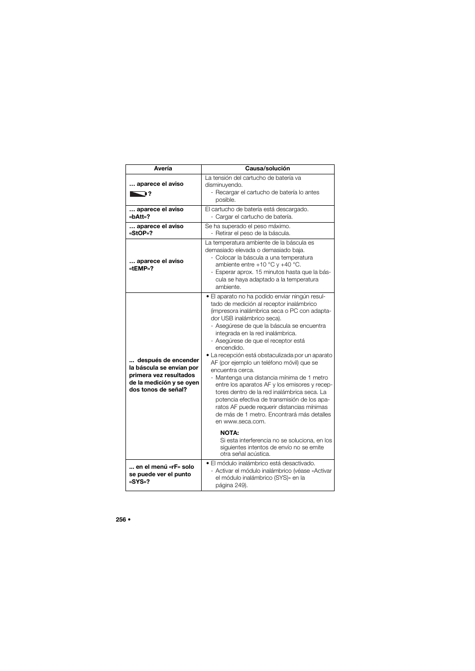 Seca 665 User Manual | Page 256 / 377