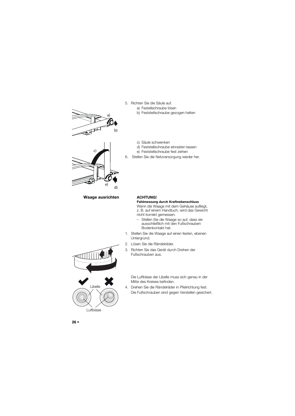 Waage ausrichten | Seca 665 User Manual | Page 26 / 377