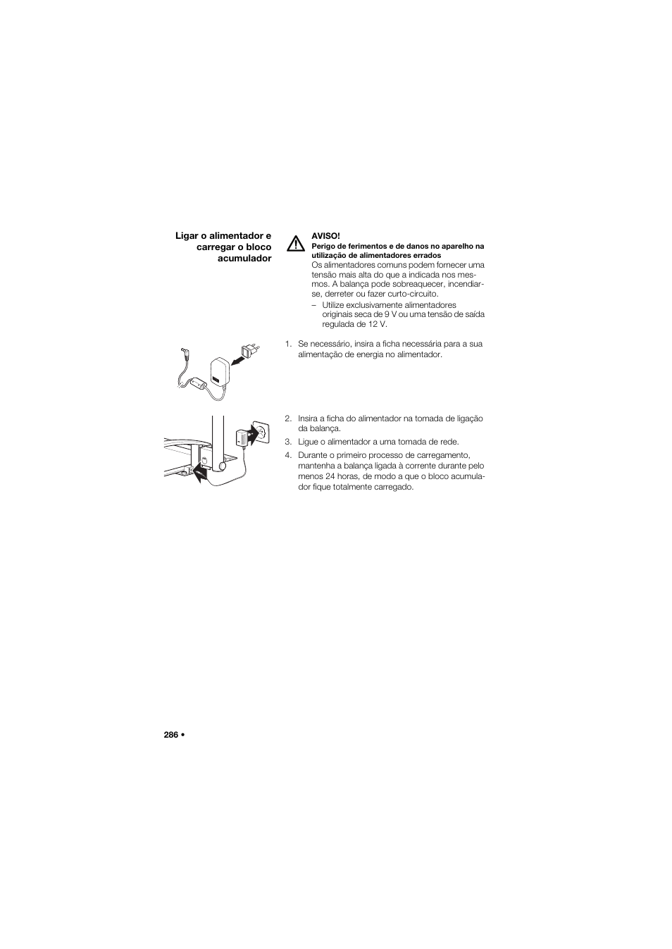 Ligar o alimentador e carregar o bloco acumulador | Seca 665 User Manual | Page 286 / 377