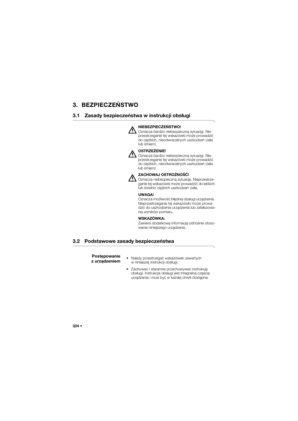 Bezpieczeństwo, 1 zasady bezpieczeństwa w instrukcji obsługi, 2 podstawowe zasady bezpieczeństwa | Postępowanie z urządzeniem | Seca 665 User Manual | Page 324 / 377