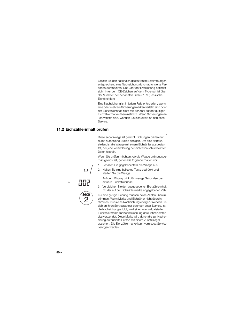 2 eichzählerinhalt prüfen | Seca 665 User Manual | Page 50 / 377