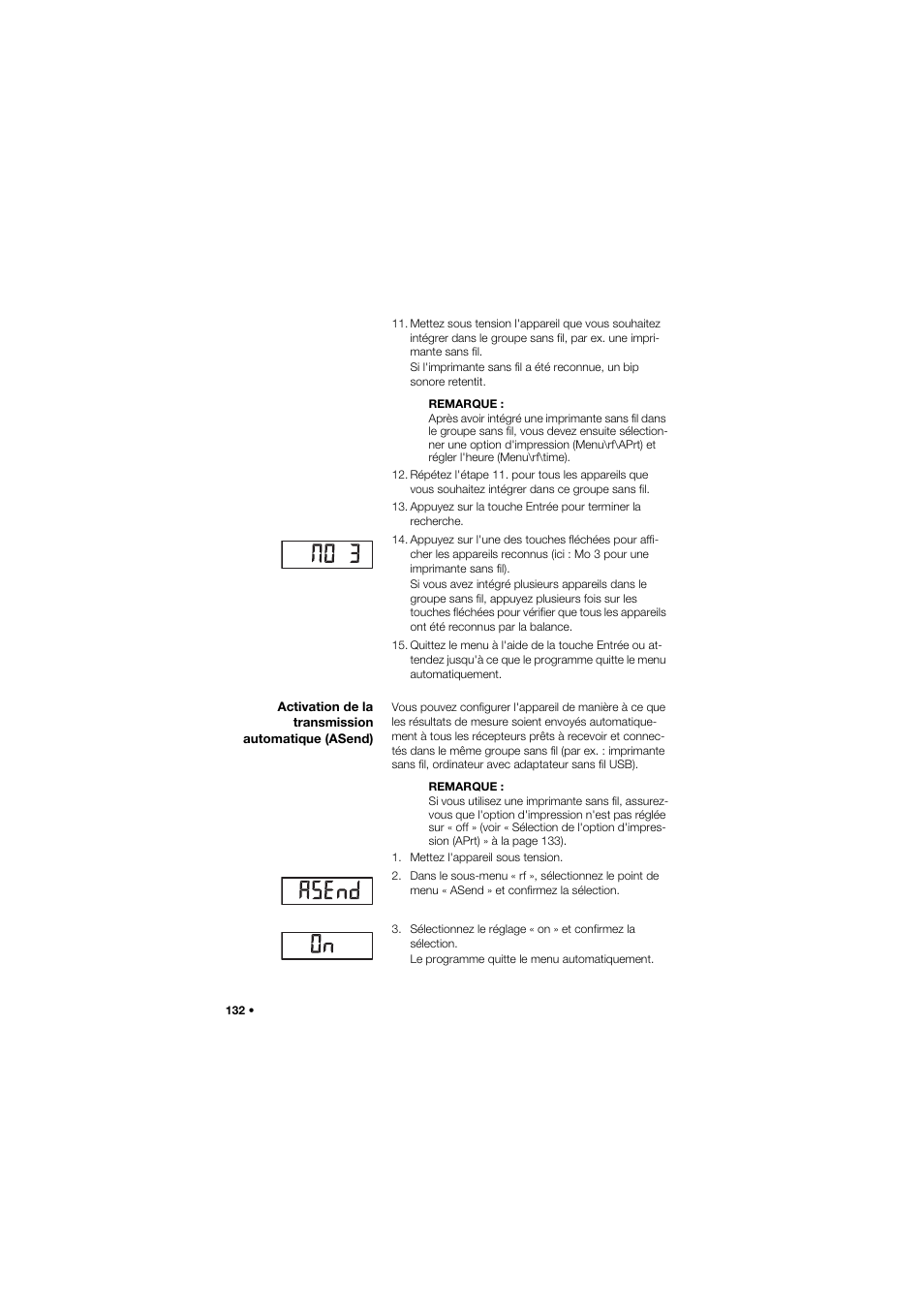 Activation de la transmission automatique (asend) | Seca 677 User Manual | Page 132 / 337