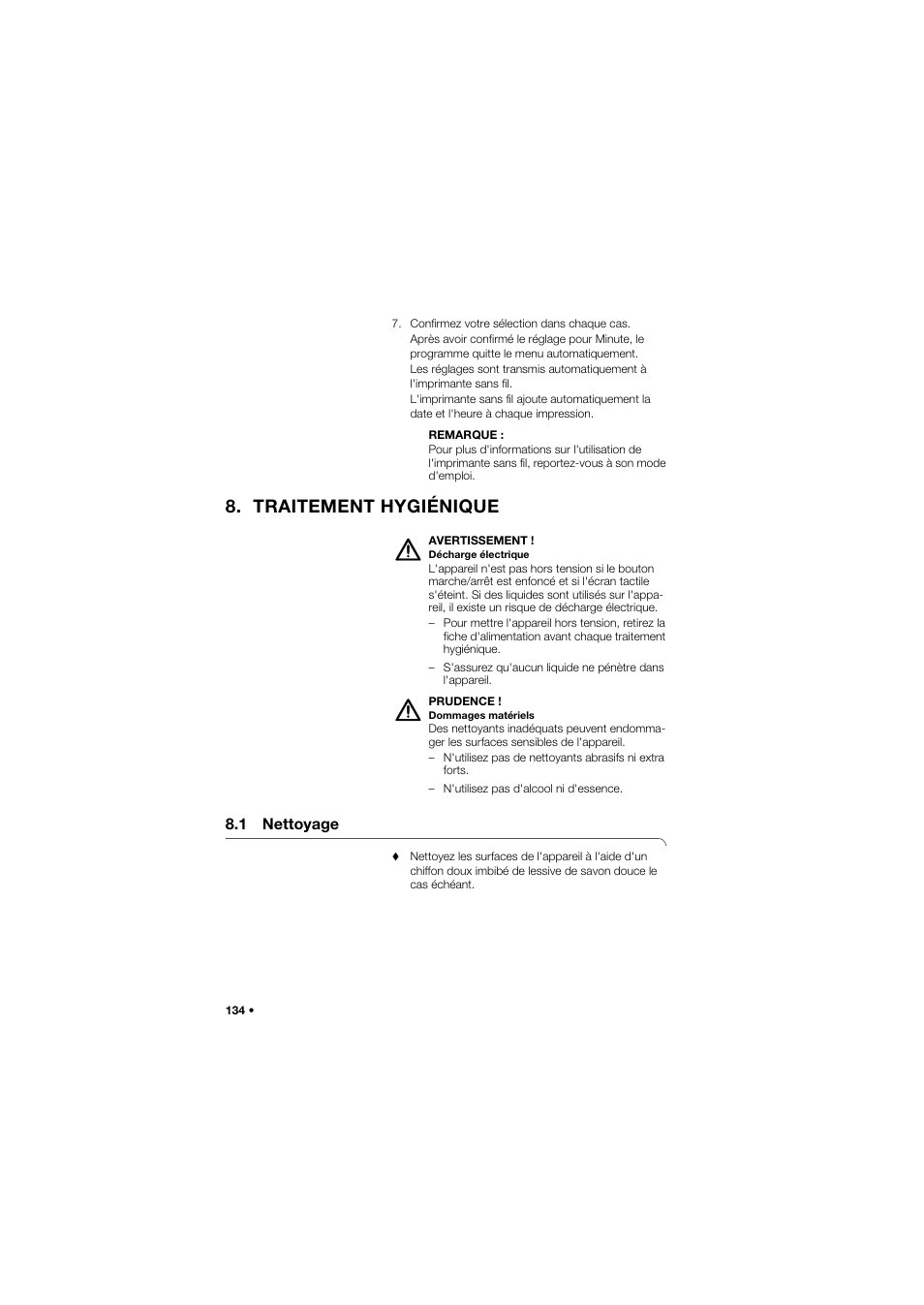 Traitement hygiénique, 1 nettoyage | Seca 677 User Manual | Page 134 / 337