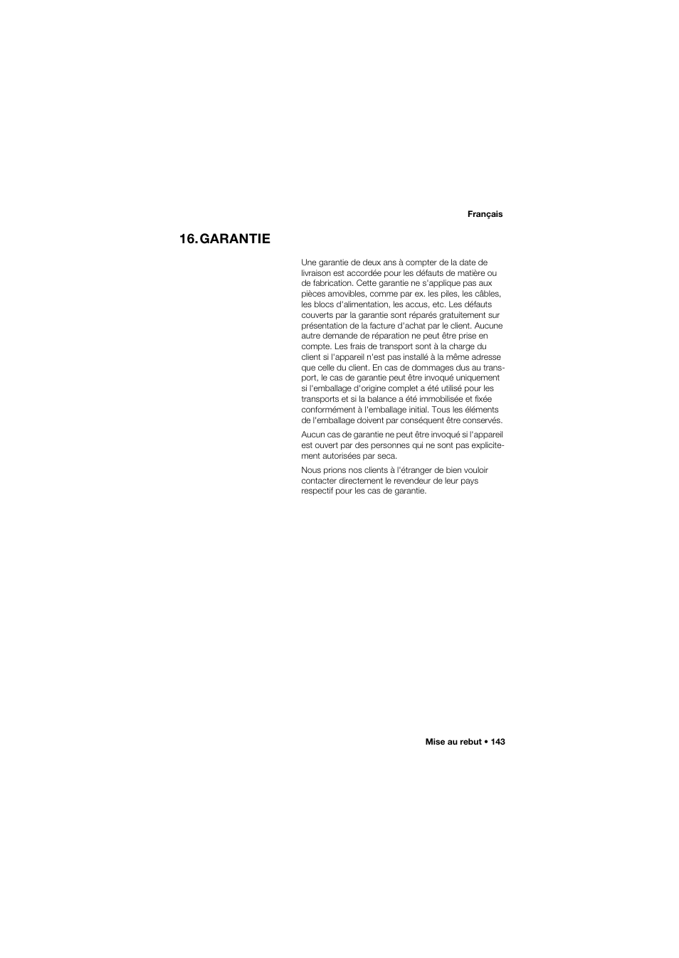 Garantie | Seca 677 User Manual | Page 143 / 337