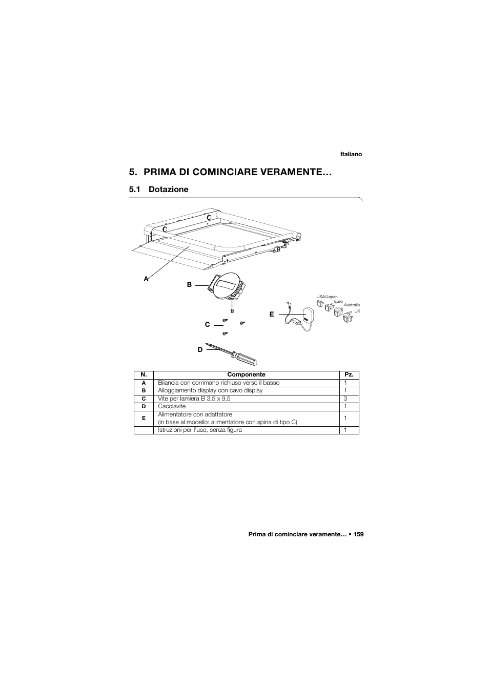 Prima di cominciare veramente, 1 dotazione | Seca 677 User Manual | Page 159 / 337