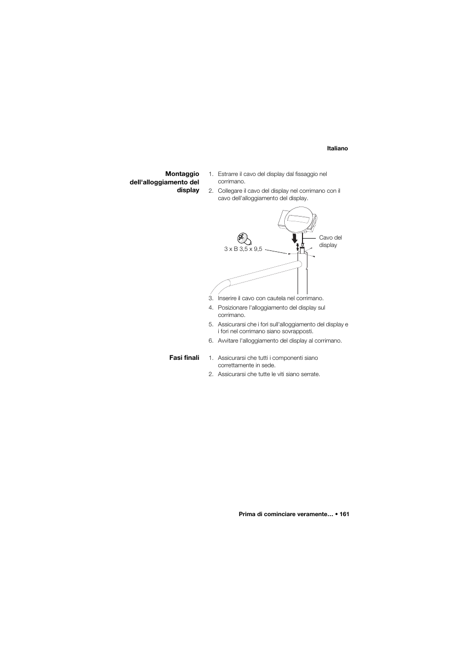 Montaggio dell'alloggiamento del display, Fasi finali | Seca 677 User Manual | Page 161 / 337