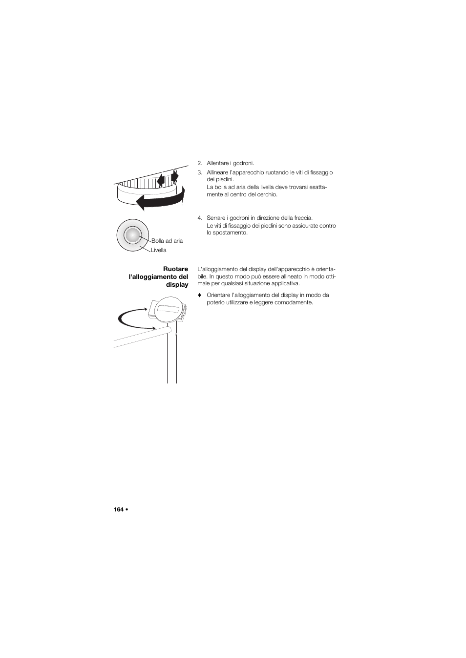 Ruotare l'alloggiamento del display | Seca 677 User Manual | Page 164 / 337