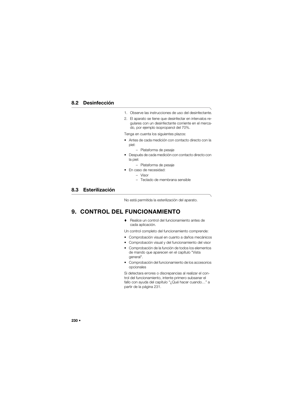 2 desinfección, 3 esterilización, Control del funcionamiento | Seca 677 User Manual | Page 230 / 337