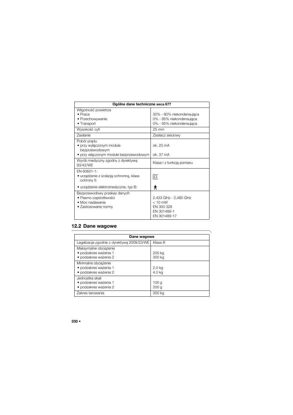 2 dane wagowe | Seca 677 User Manual | Page 330 / 337