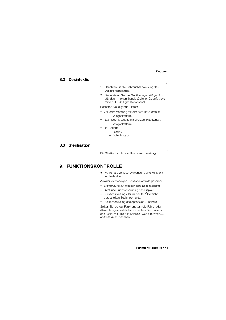 2 desinfektion, 3 sterilisation, Funktionskontrolle | Seca 677 User Manual | Page 41 / 337