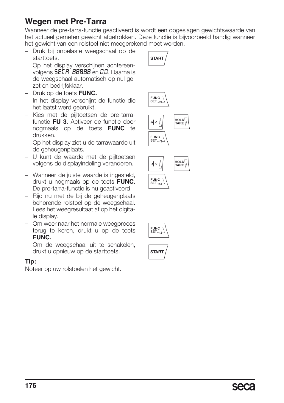 Wegen met pre-tarra | Seca 677 User Manual | Page 176 / 240