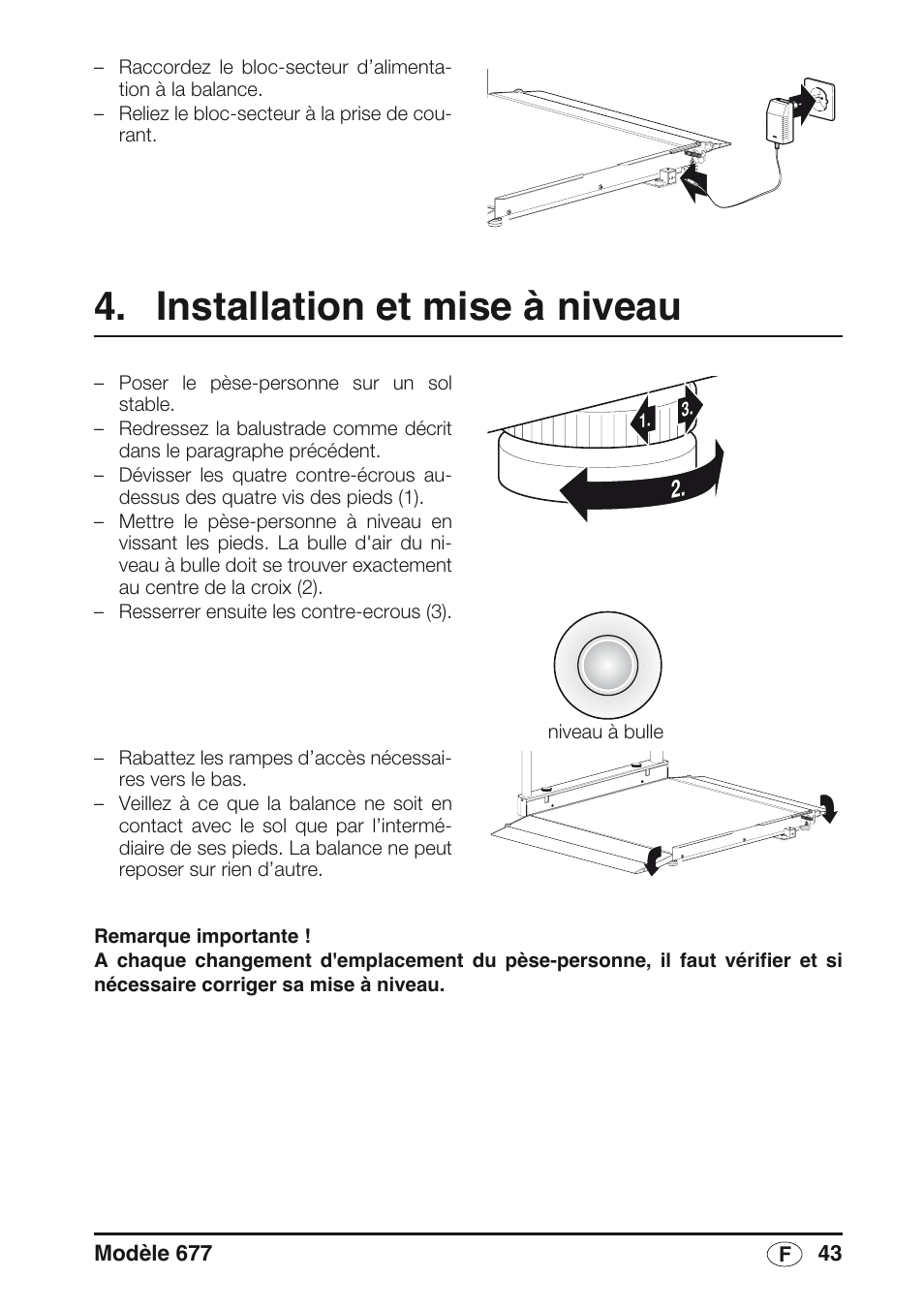Installation et mise à niveau, Libelle | Seca 677 User Manual | Page 43 / 240