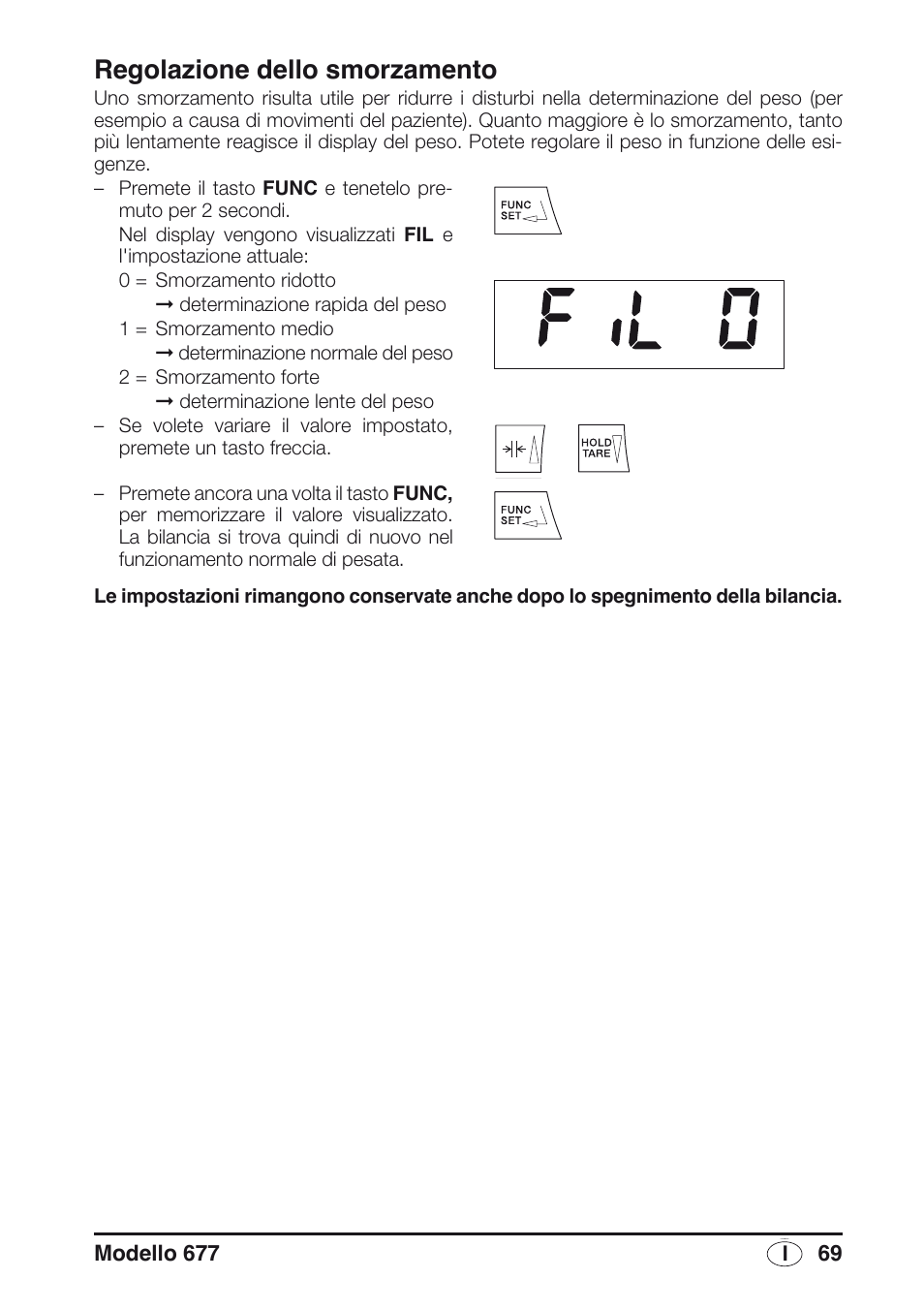 Regolazione dello smorzamento | Seca 677 User Manual | Page 69 / 240