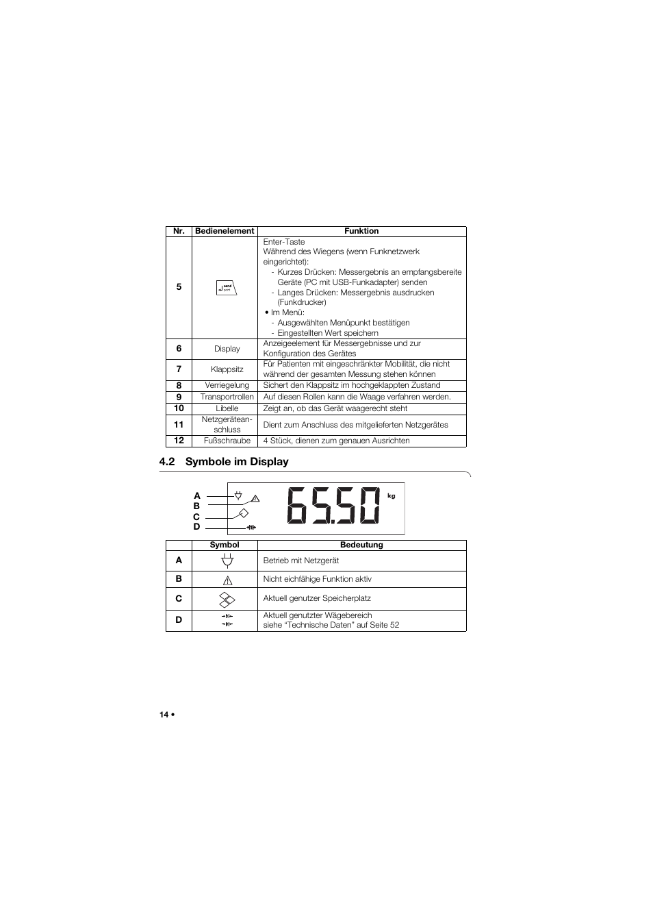 2 symbole im display | Seca 685 User Manual | Page 14 / 385