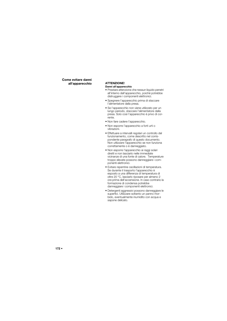 Come evitare danni all'apparecchio | Seca 685 User Manual | Page 172 / 385