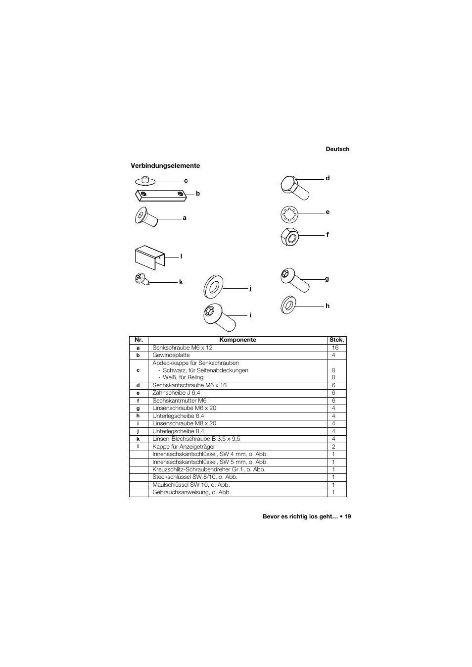 Verbindungselemente | Seca 685 User Manual | Page 19 / 385