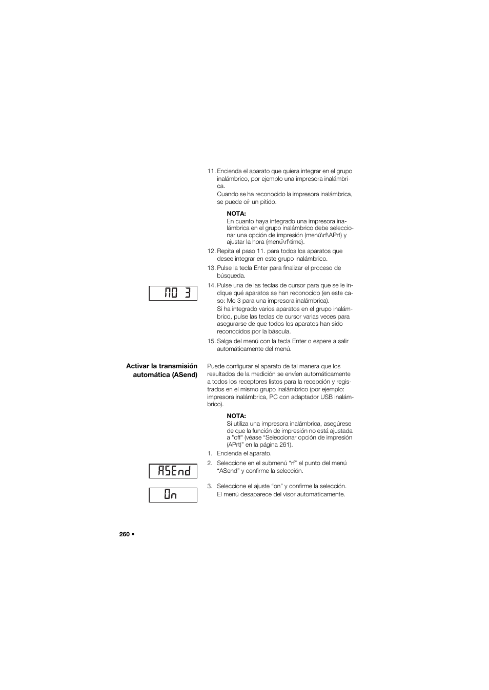 Activar la transmisión automática (asend) | Seca 685 User Manual | Page 260 / 385