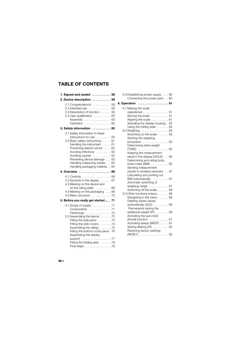 Seca 685 User Manual | Page 56 / 385