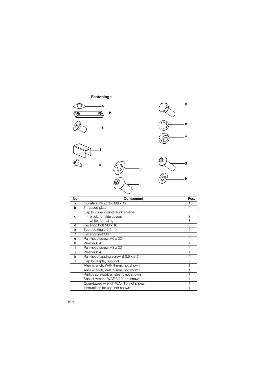 Fastenings | Seca 685 User Manual | Page 72 / 385