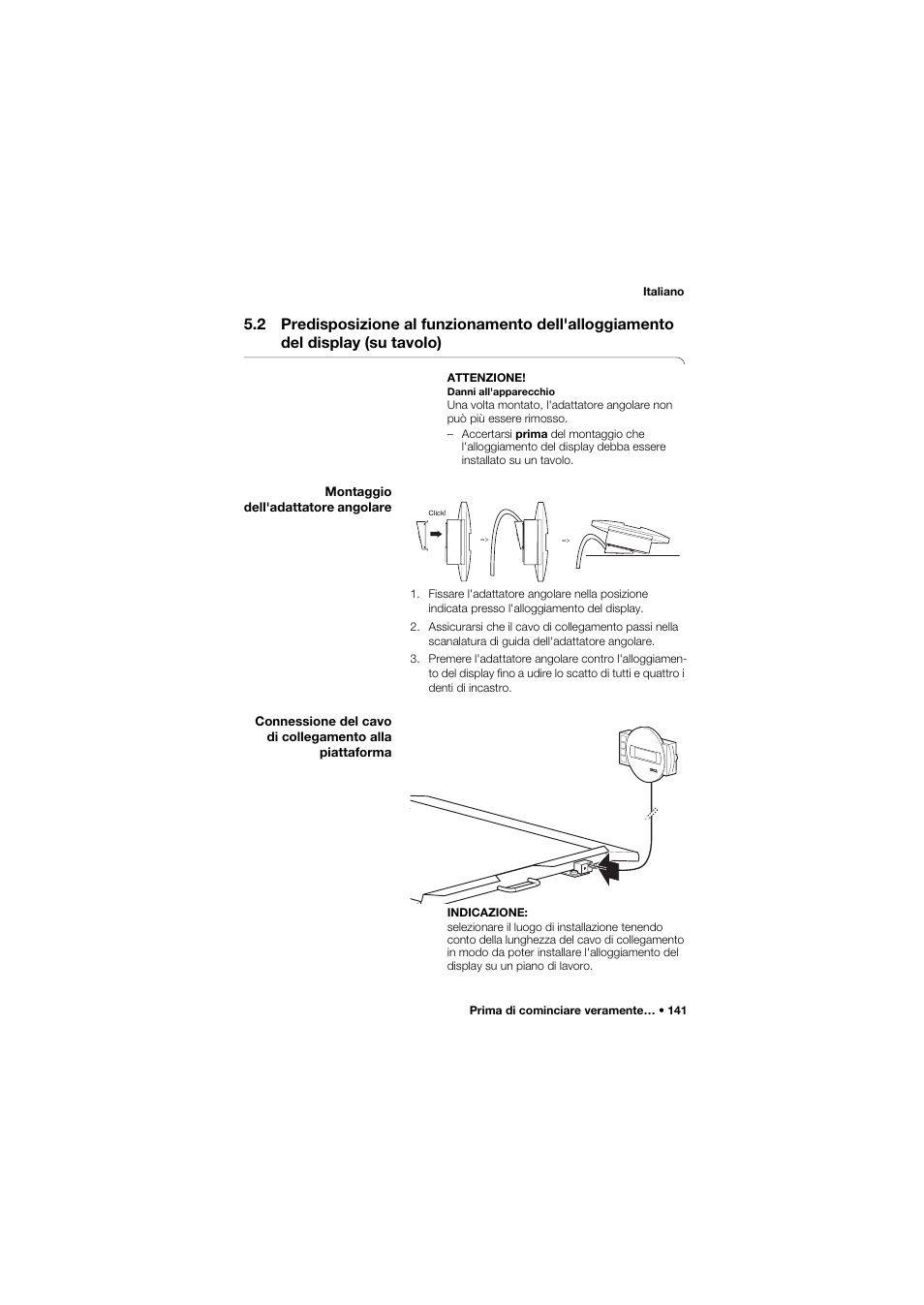 Montaggio dell'adattatore angolare | Seca 675 User Manual | Page 141 / 292