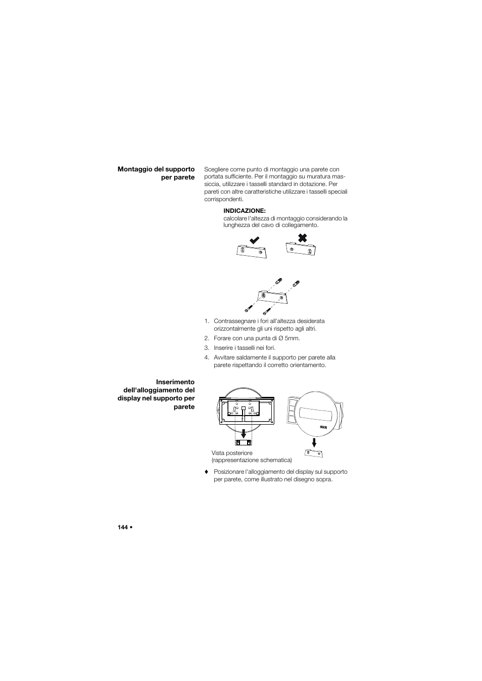 Montaggio del supporto per parete | Seca 675 User Manual | Page 144 / 292