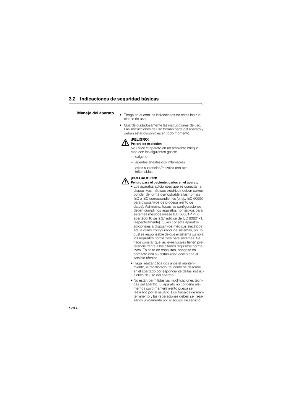2 indicaciones de seguridad básicas, Manejo del aparato | Seca 675 User Manual | Page 170 / 292