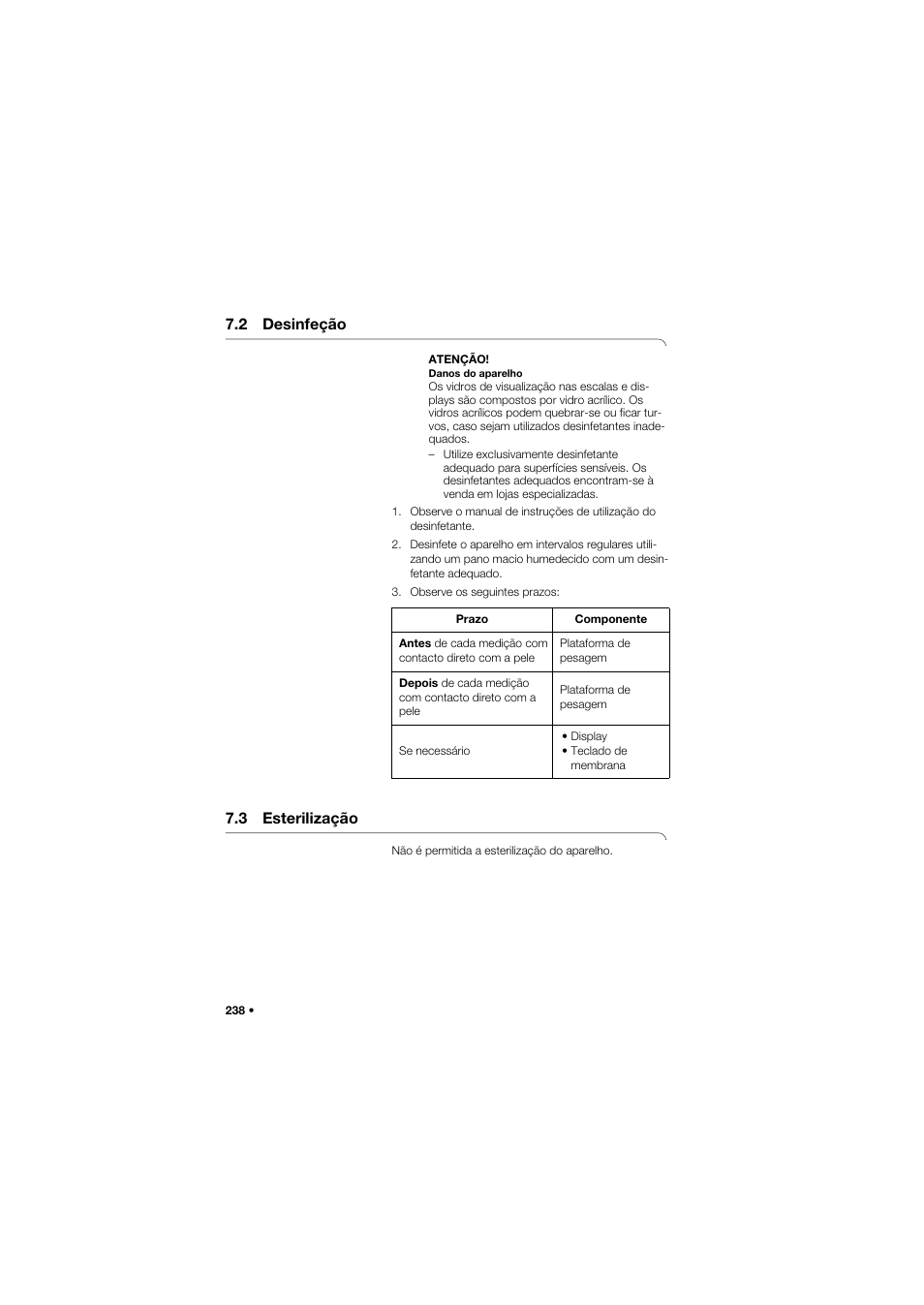 2 desinfeção, 3 esterilização | Seca 675 User Manual | Page 238 / 292