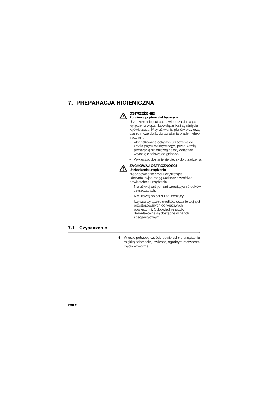 Preparacja higieniczna, 1 czyszczenie | Seca 675 User Manual | Page 280 / 292