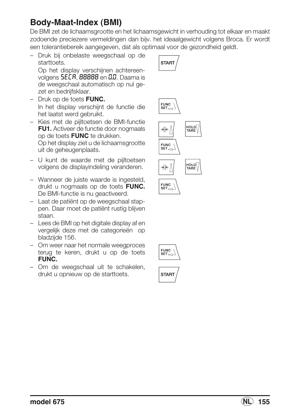 Body-maat-index (bmi) | Seca 675 User Manual | Page 155 / 214