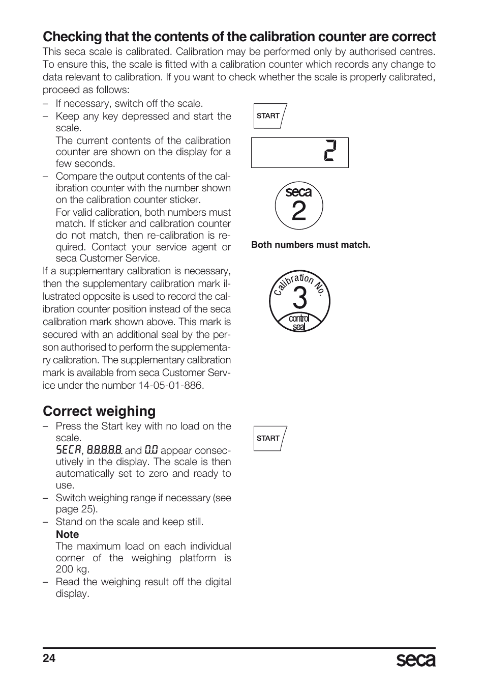 Correct weighing | Seca 675 User Manual | Page 24 / 214