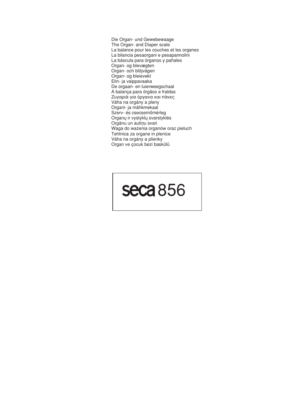 Seca 856 User Manual | Page 62 / 65