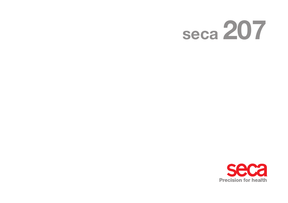Seca 207 User Manual | 32 pages