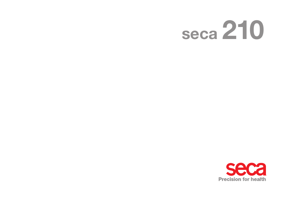 Seca 210 User Manual | 32 pages