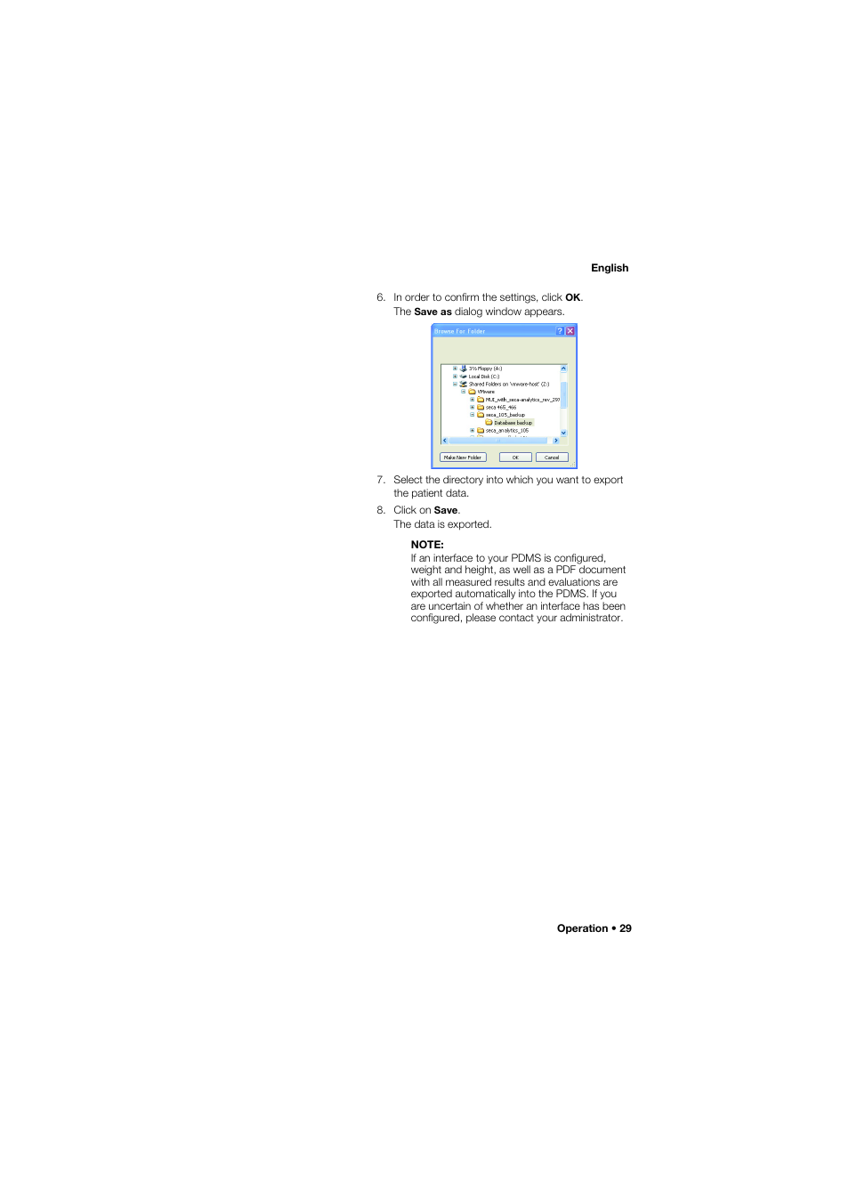 Seca Analitics 115 User Manual | Page 29 / 77