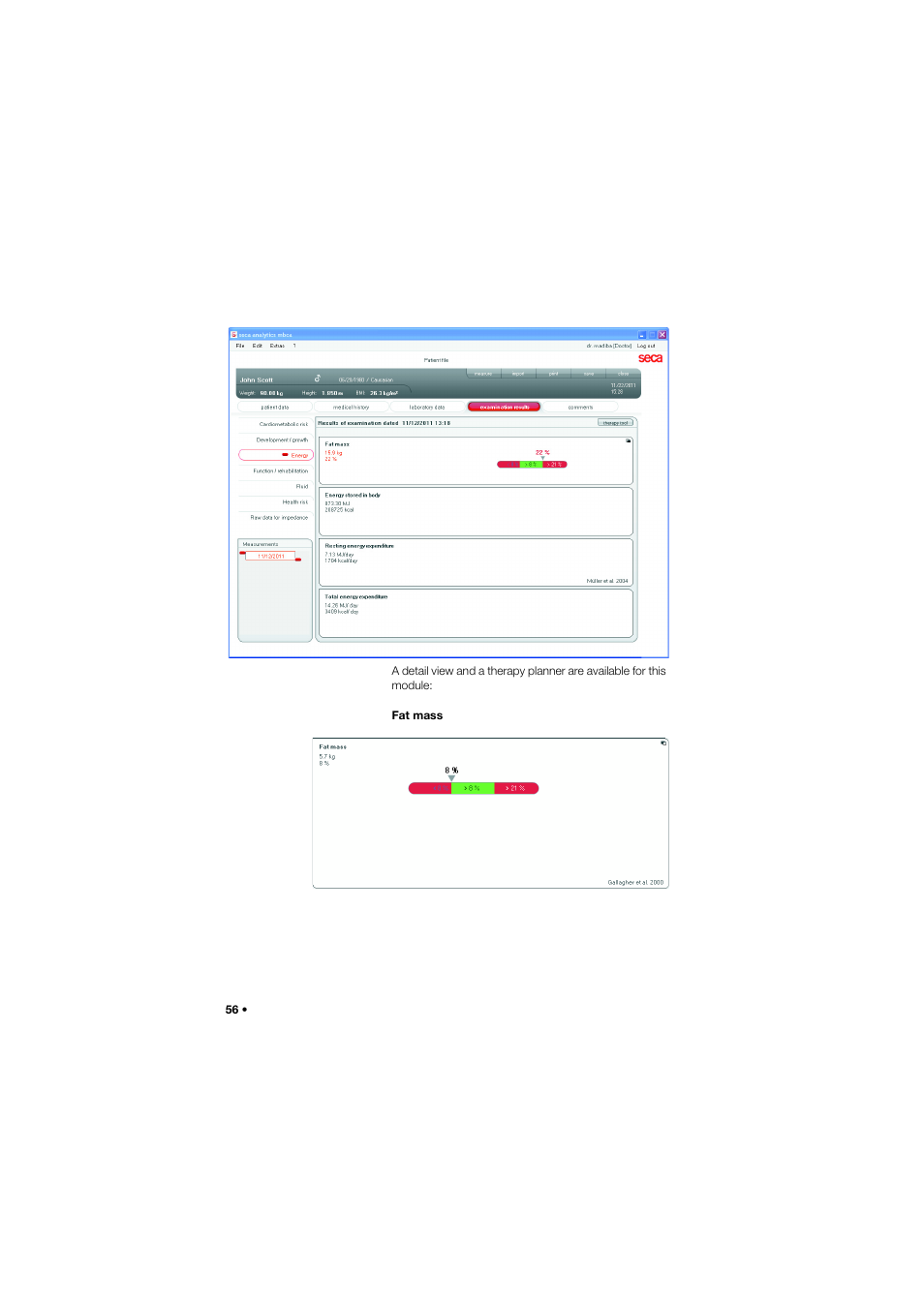 Seca Analitics 115 User Manual | Page 56 / 77