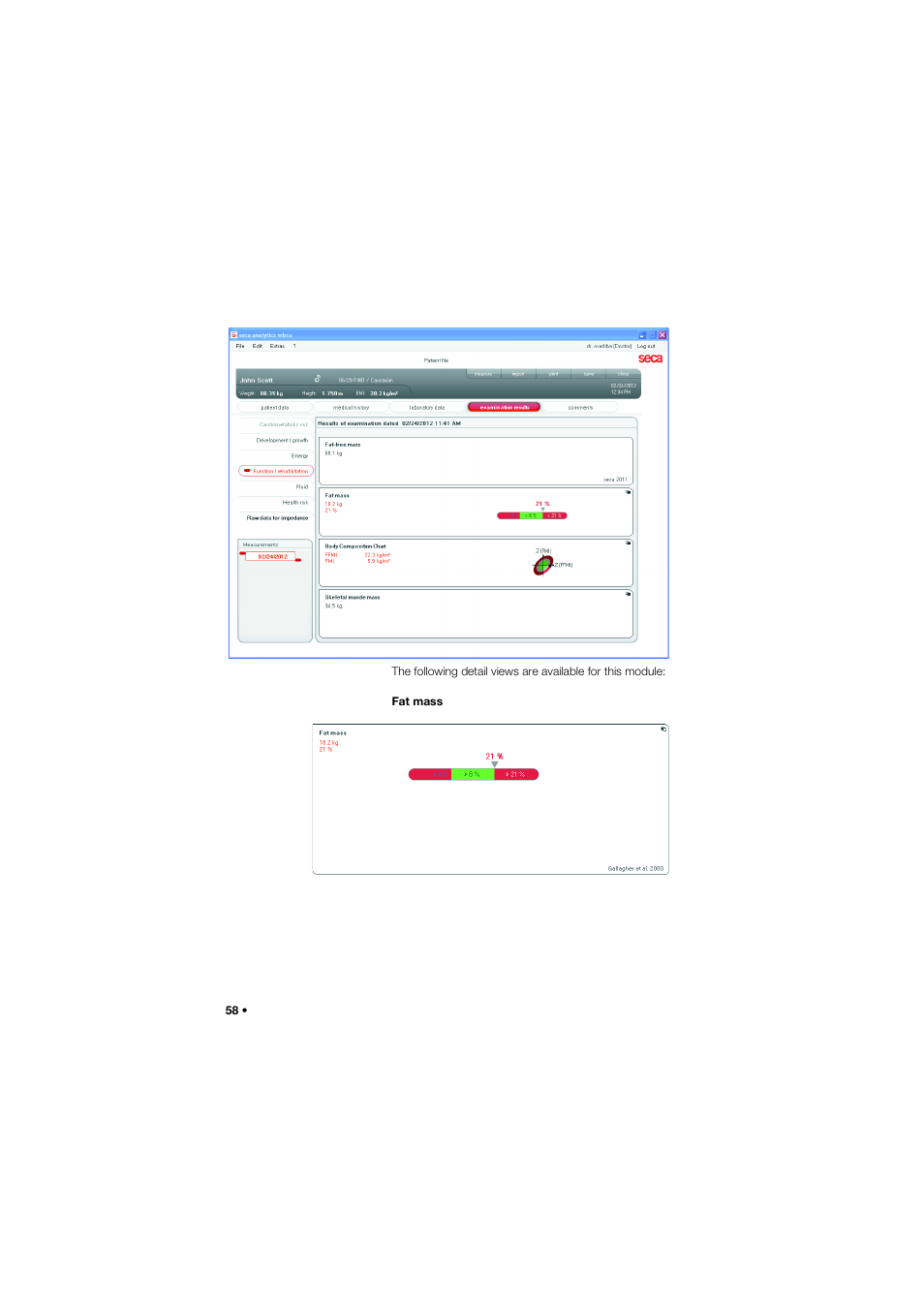 Seca Analitics 115 User Manual | Page 58 / 77