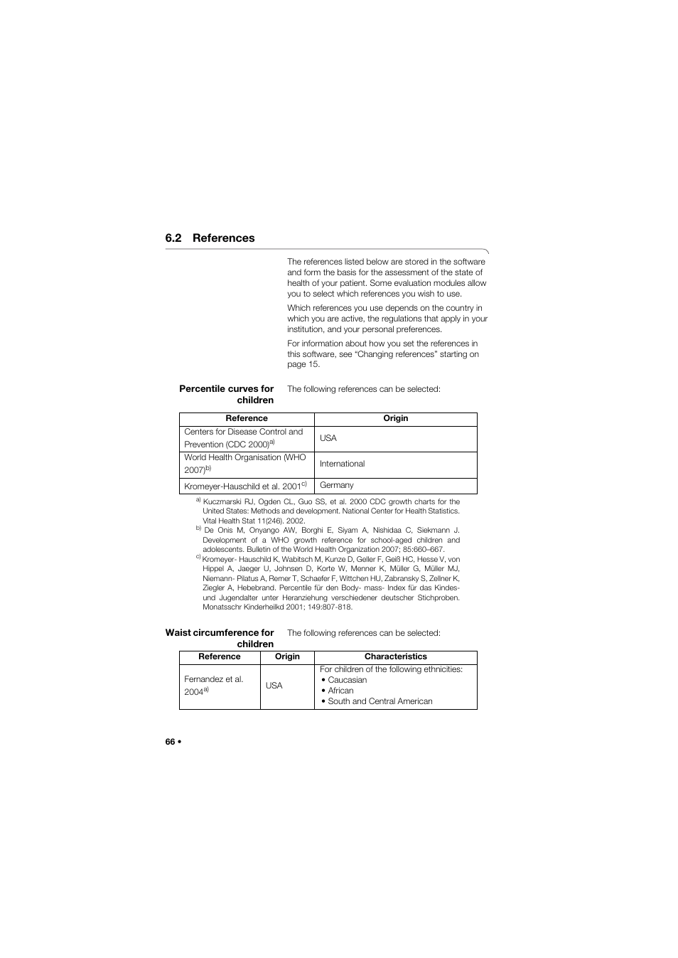 2 references, Percentile curves for children, Waist circumference for children | Children | Seca Analitics 115 User Manual | Page 66 / 77