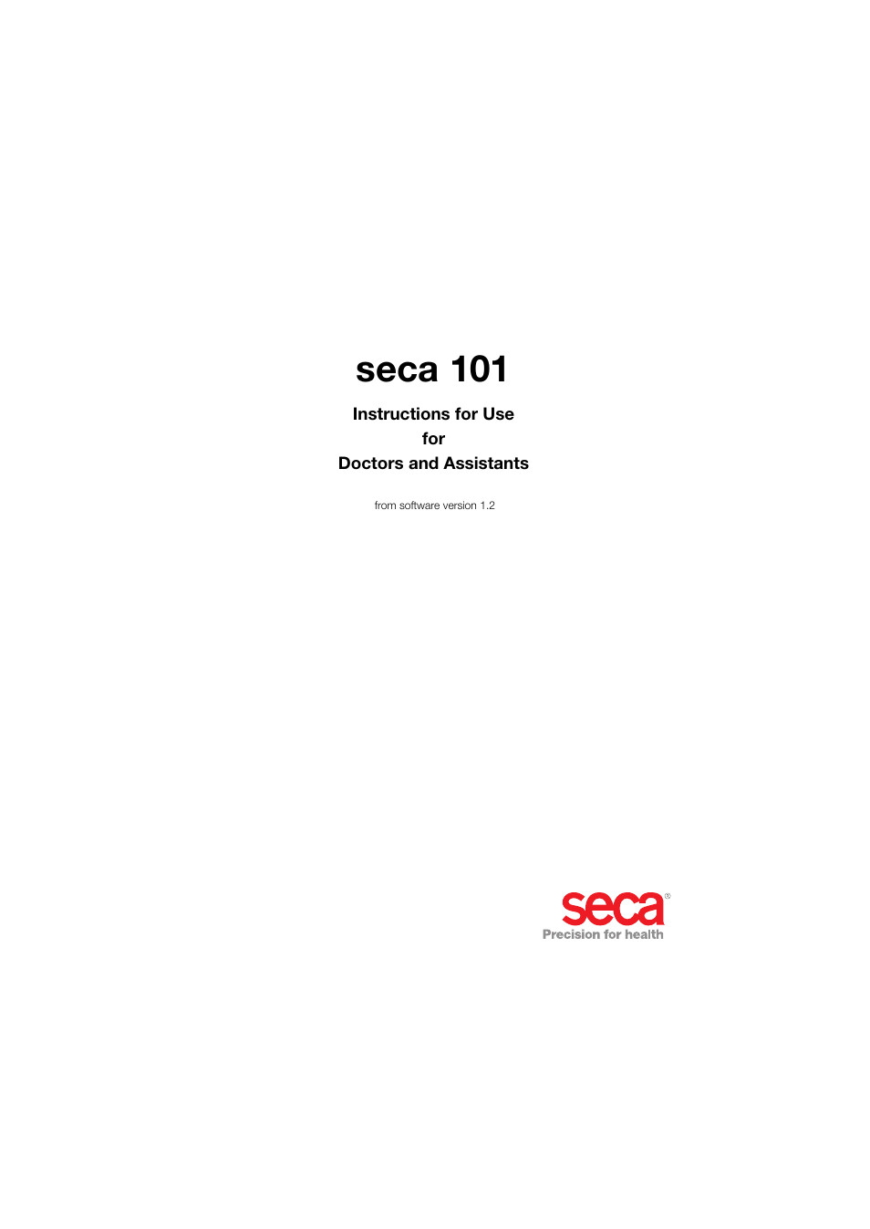Seca EMR Flash 101 User Manual | 25 pages