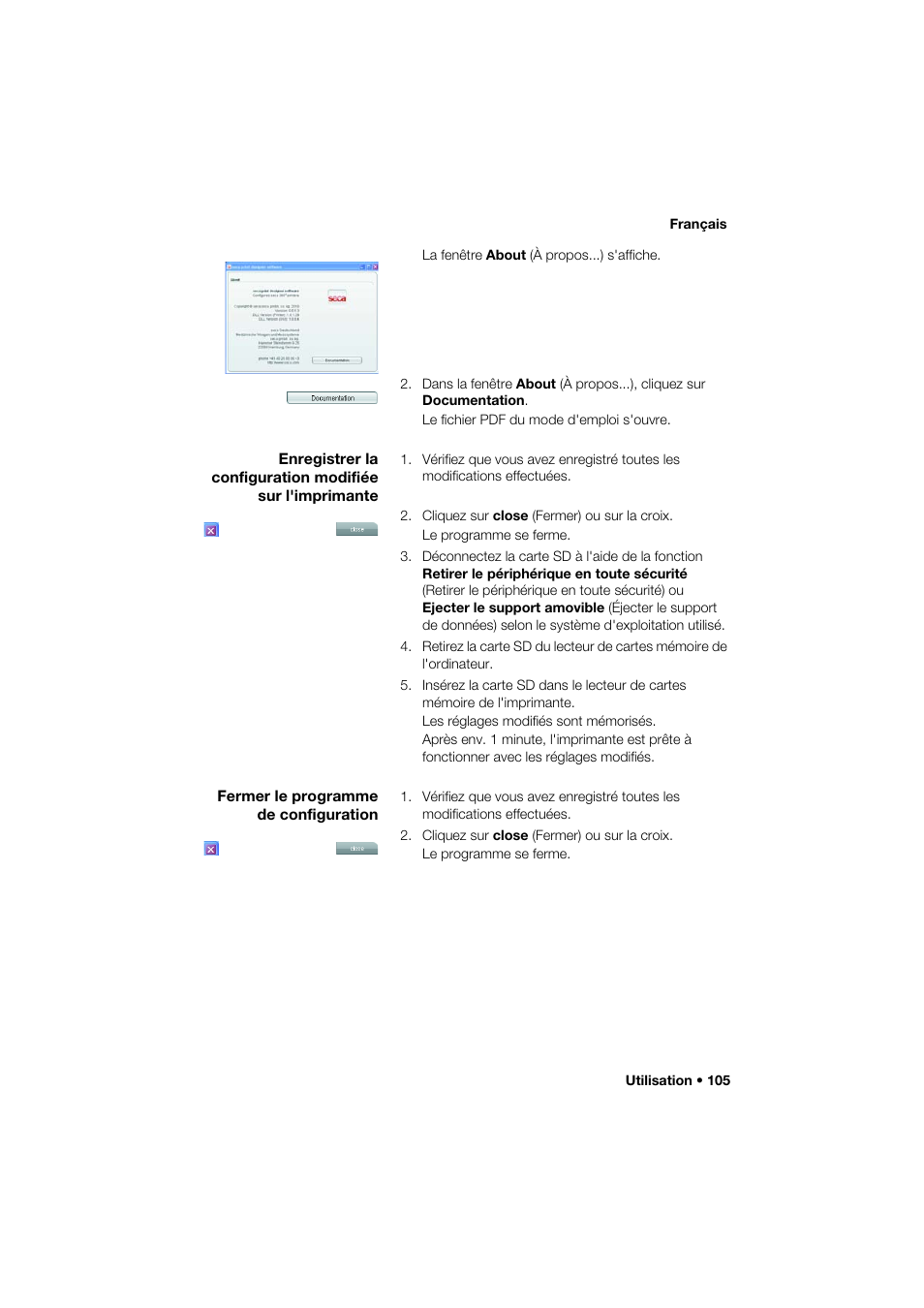 Fermer le programme de configuration | Seca 466 User Manual | Page 105 / 268
