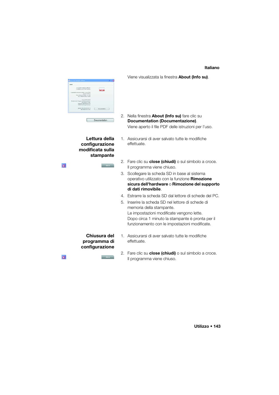 Chiusura del programma di configurazione | Seca 466 User Manual | Page 143 / 268