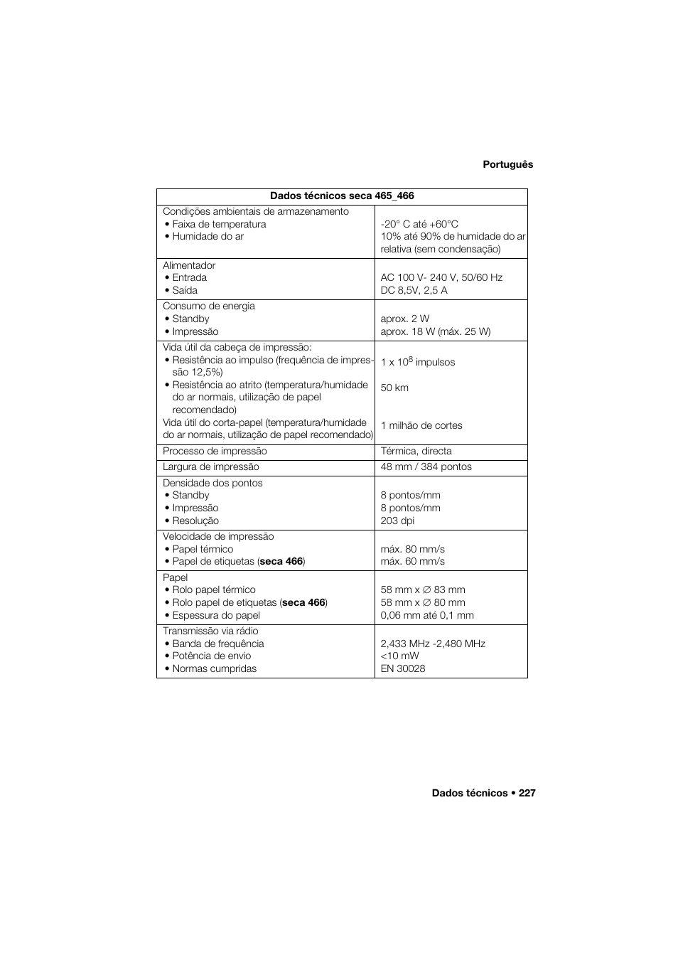 Seca 466 User Manual | Page 227 / 268