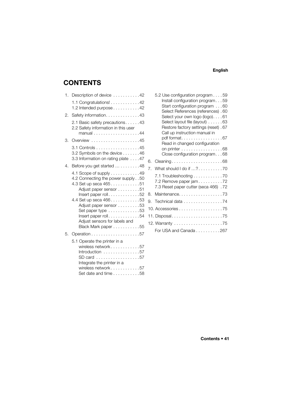 Seca 466 User Manual | Page 41 / 268