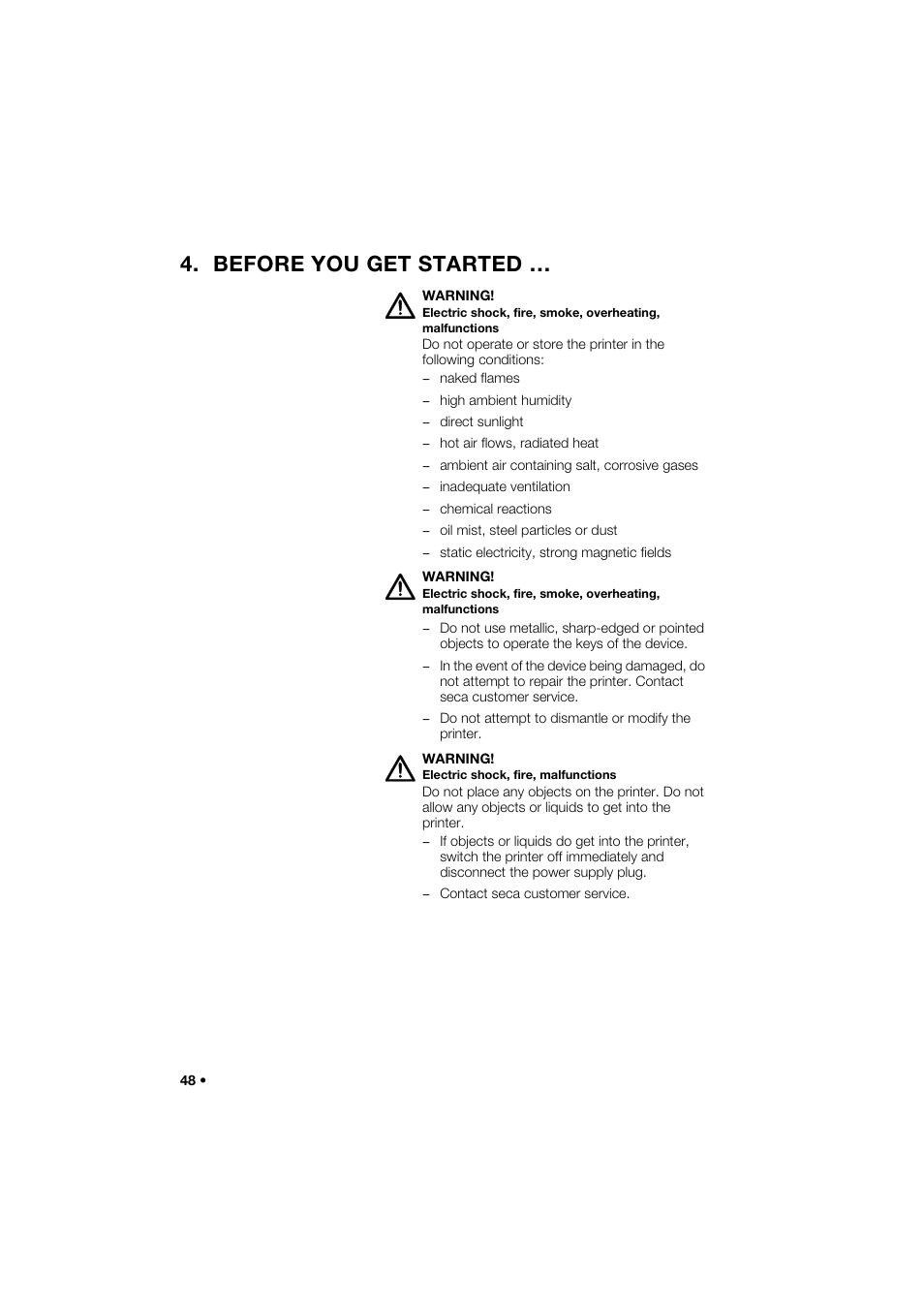 Before you get started | Seca 466 User Manual | Page 48 / 268