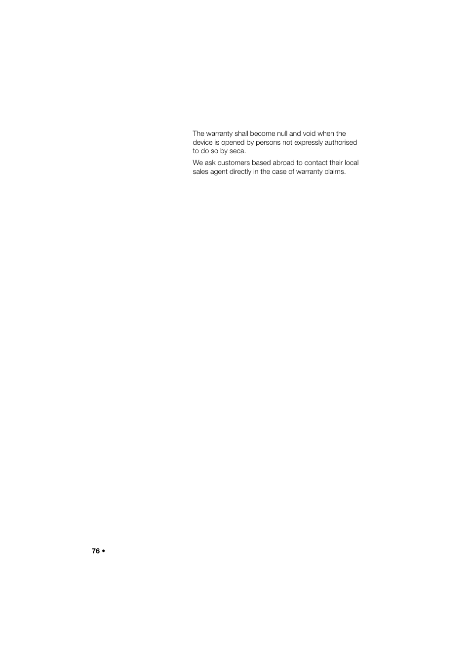 Seca 466 User Manual | Page 76 / 268