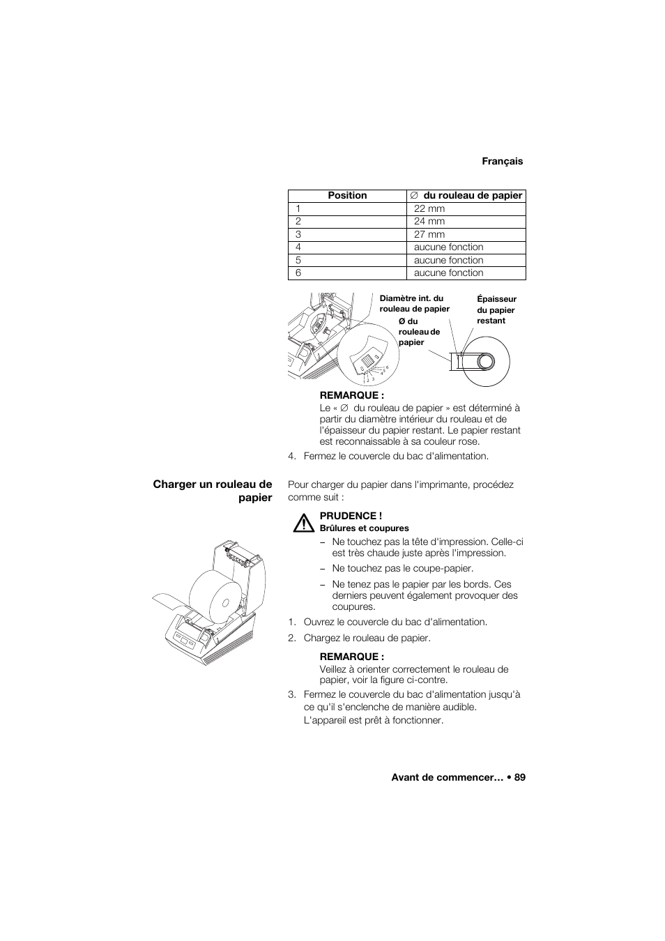 Charger un rouleau de papier | Seca 466 User Manual | Page 89 / 268