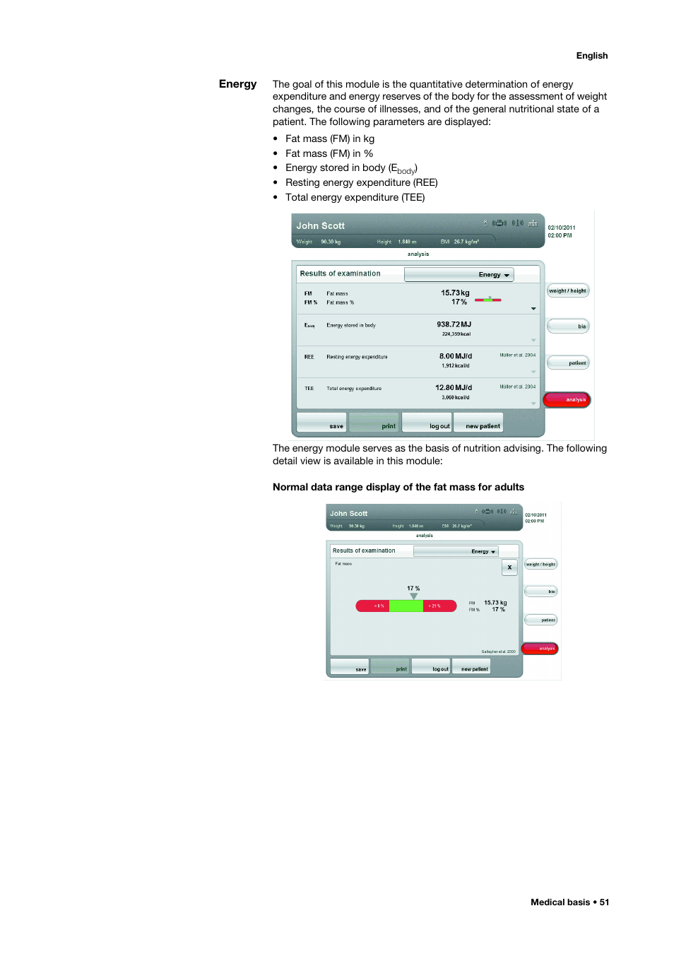 Energy | Seca 515 User Manual | Page 51 / 82