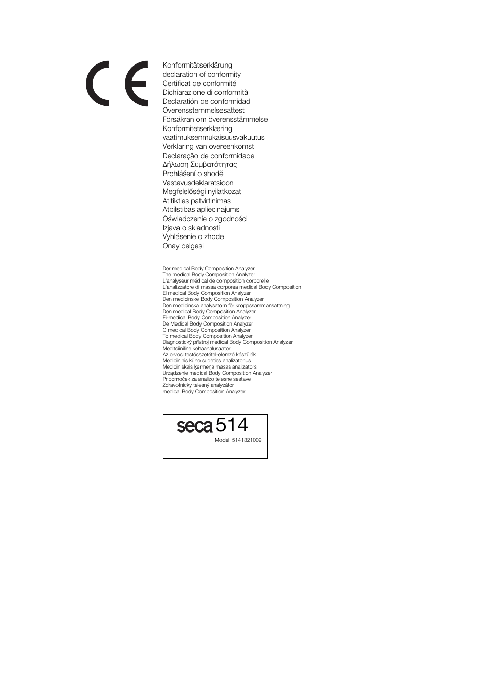Seca 515 User Manual | Page 80 / 82
